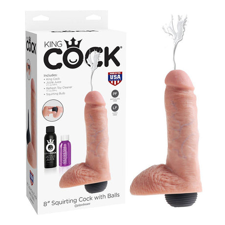 Еякулиращо дилдо King Cock 20см