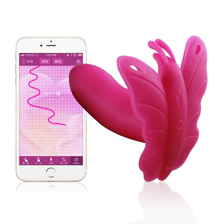 Вибратор с клитор стимулатор Lydia I Smart Butterfly Pink