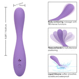 Вибратор Contour Demi в лилав цвят с размери 13,25 см на 2,5 см и три кадъра: 10 функции, гъвкава форма и водоустойчив силикон
