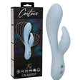 Вибратор Contour Kali в светлосиньо до черната кутия на CalExotics с надпис Contour и иконки за функции