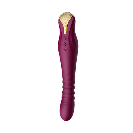 Вибратор Пулсатор King с кристал Swarovski Velvet Purple – снимка 3