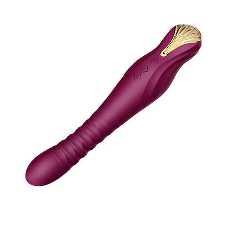 Вибратор Пулсатор King с кристал Swarovski Velvet Purple – снимка 6