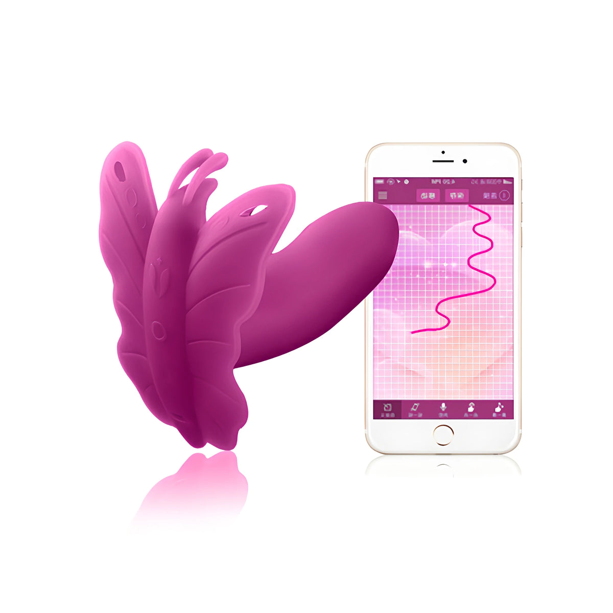 Вибратор с клитор стимулатор Lydia I Smart Butterfly от Realov