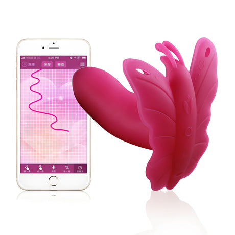 Вибратор с клитор стимулатор Lydia I Smart Butterfly Pink от Realov