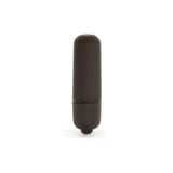 Черен матов виброкуршум X-basic Mini на Lovetoy, изправен, с тънък пръстен по средата и малко копче за включване в долния край