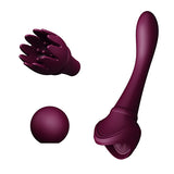 Вибратор Bess с 3 приставки Velvet Purple