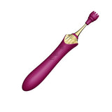 Вибратор Bess с 3 приставки Velvet Purple